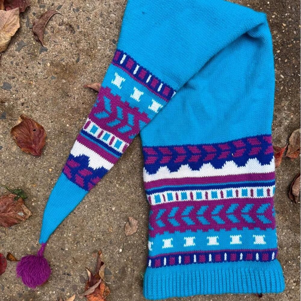 Women's Blue and Purple Hat